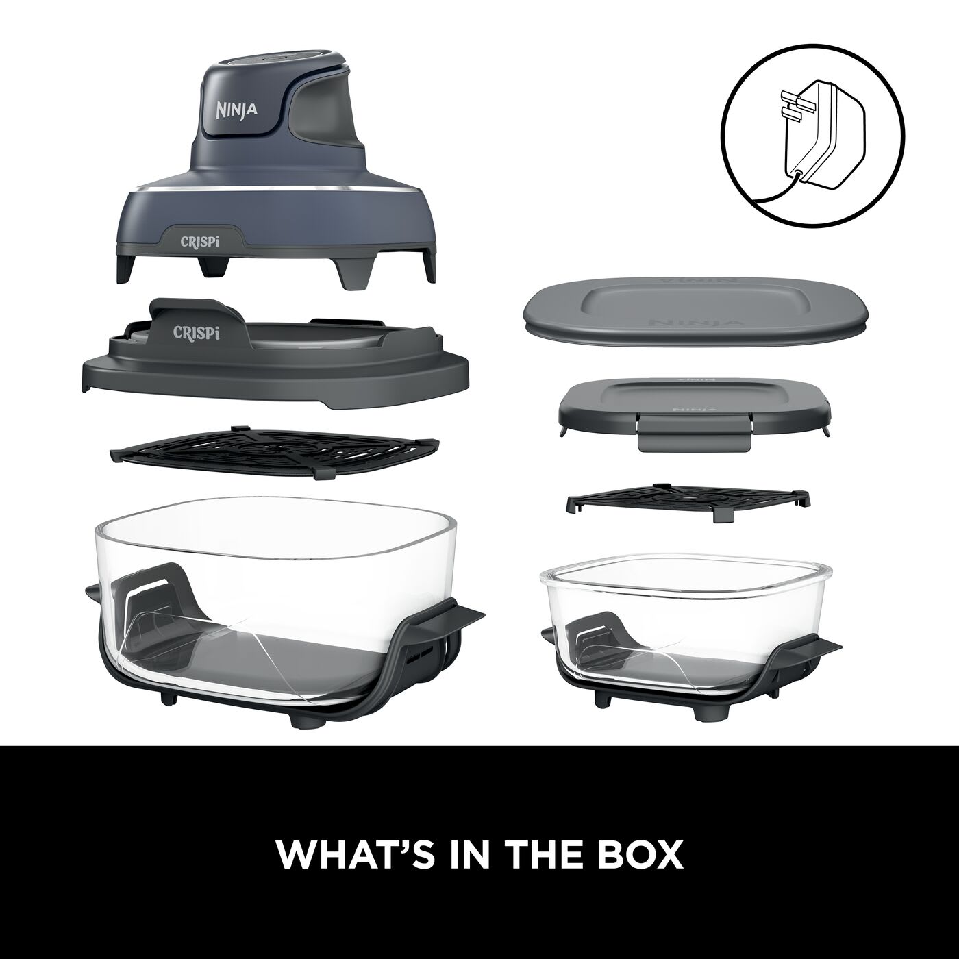 Ninja CRISPi 4-in-1 Portable Glass Air Fryer - Cyber Space FN101UK