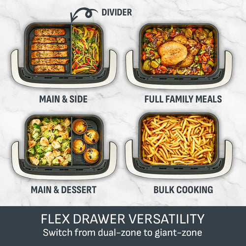 Easy Fry Flex EY922DG1 Dual Air fryer - Stainless-steel 9L