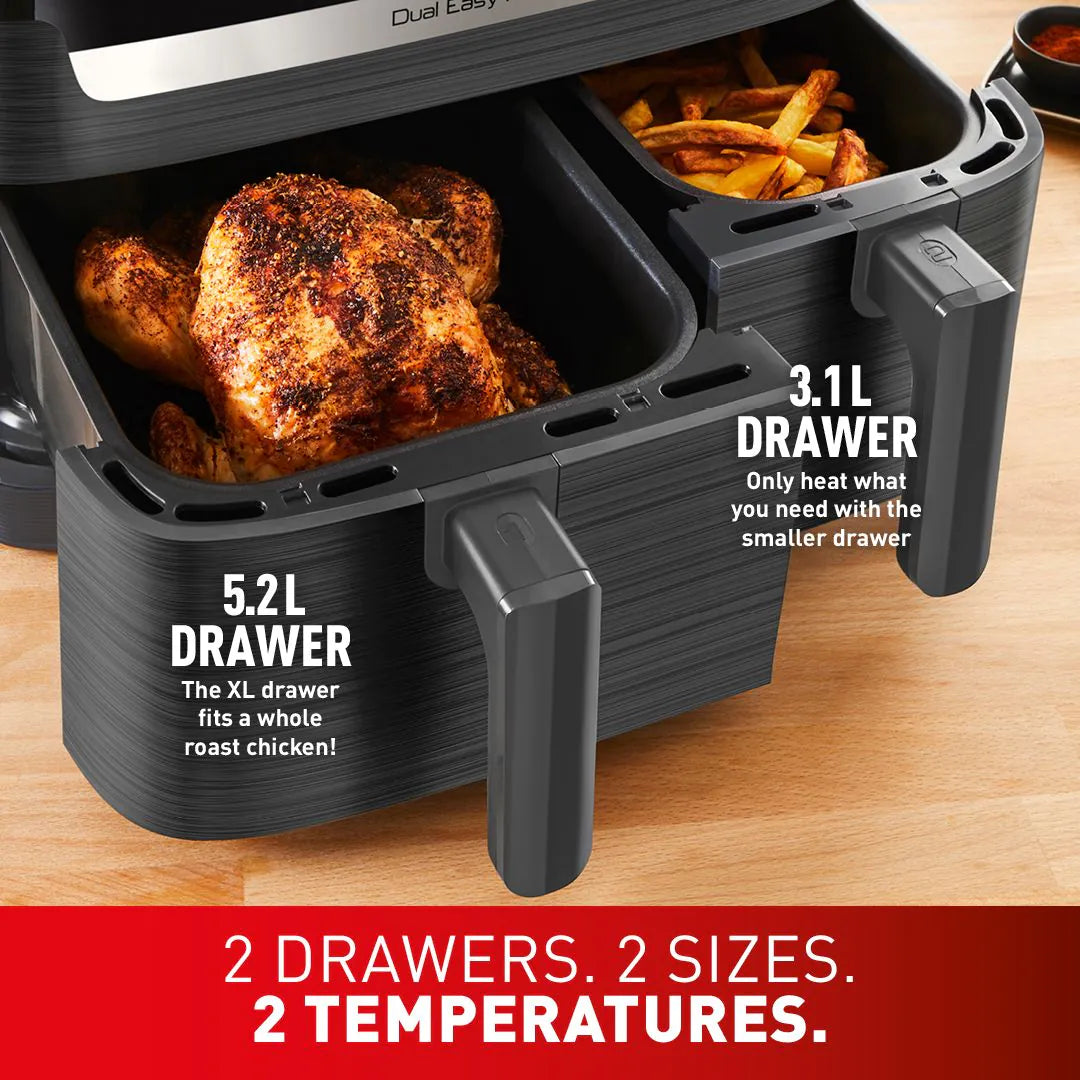 Easy Fry Dual Air Fryer EY901HG0 - Coal 8.3L
