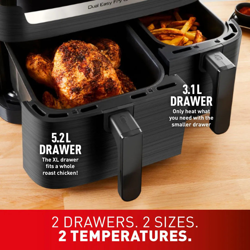 Easy Fry Dual Air Fryer EY901N40 - Black 8.3L