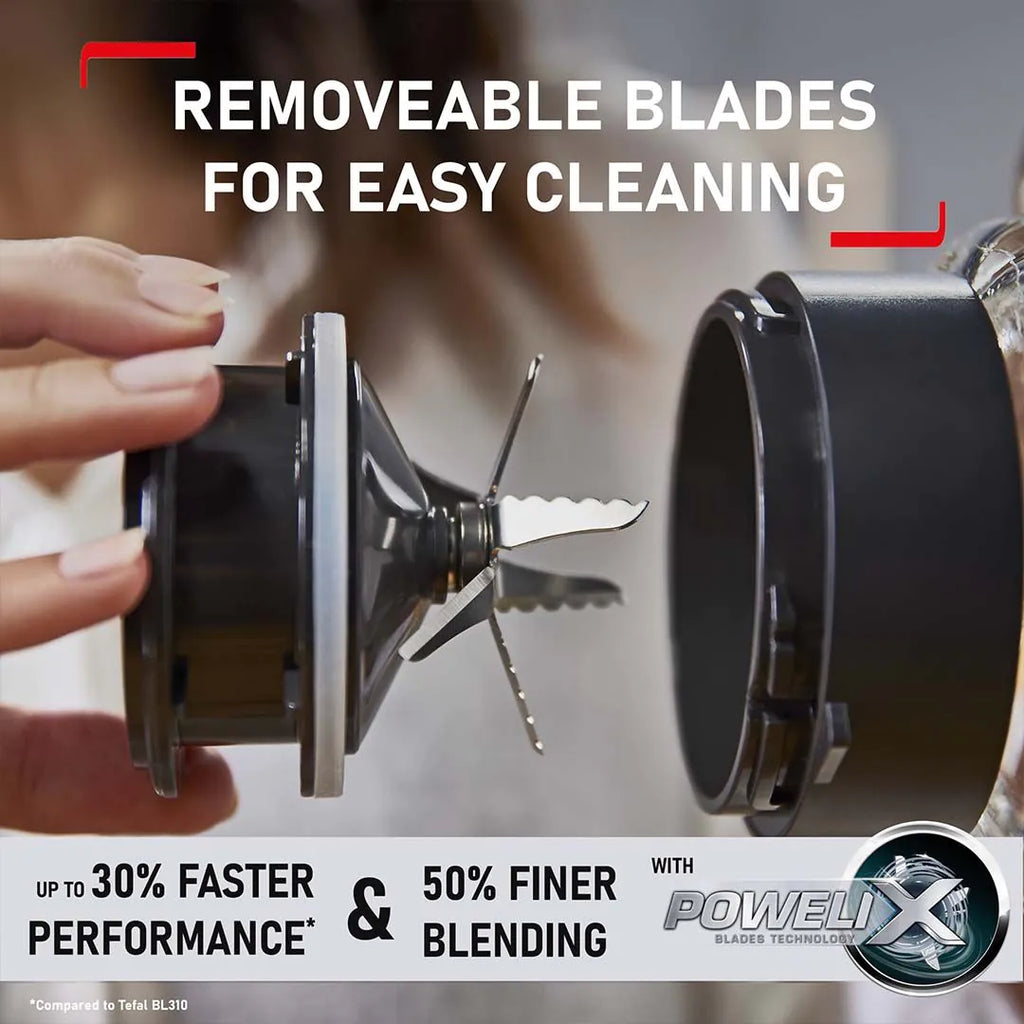 PerfectMix+ BL871D40 High-Speed Blender - 2L - Removable Blades - Stainless Steel / Dark Grey