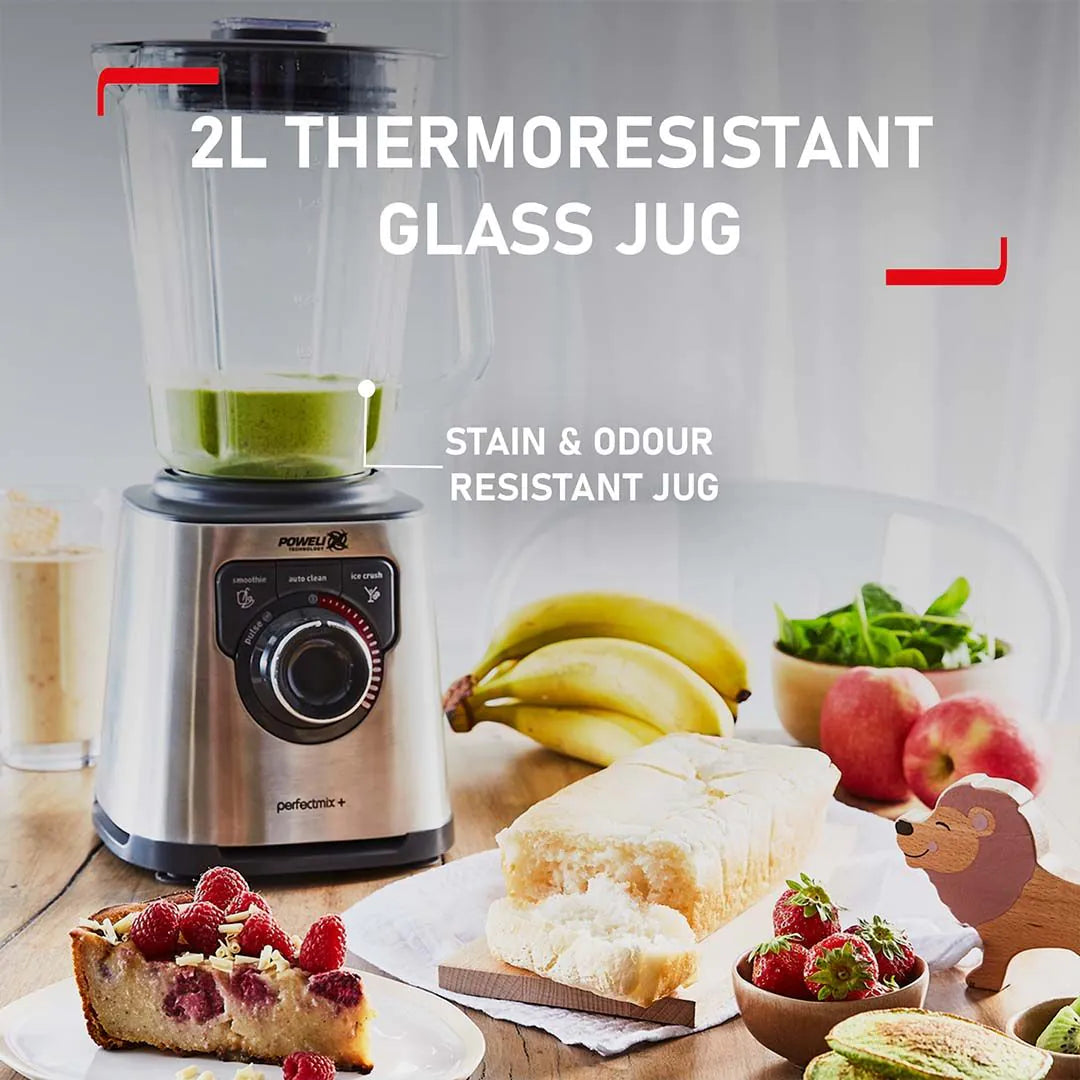 PerfectMix+ BL871D40 High-Speed Blender - 2L - Removable Blades - Stainless Steel / Dark Grey